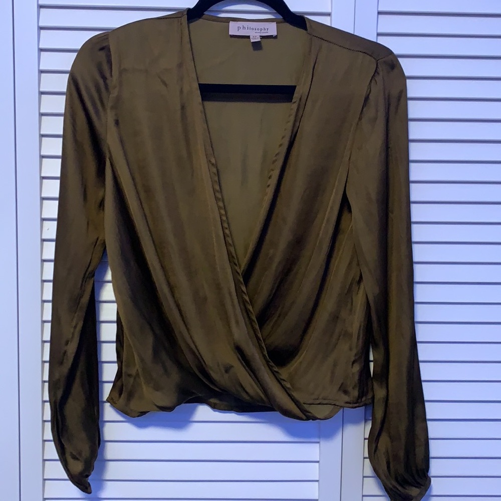 Philosophy Flowy Open Front Blouse